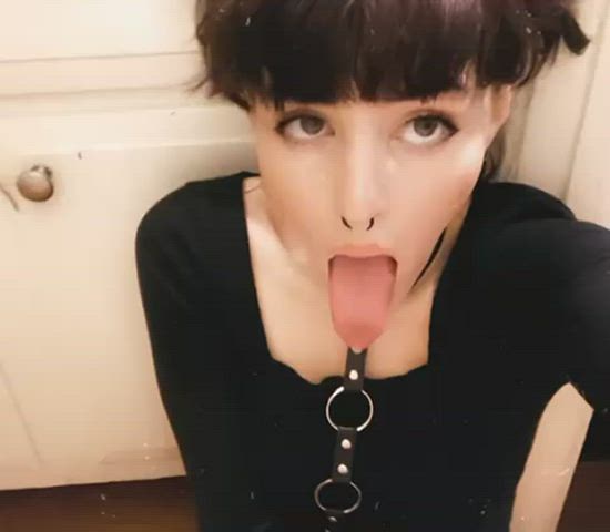 ahegao long tongue tongue fetish gif