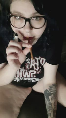 bbw chubby pawg smoking thick gif