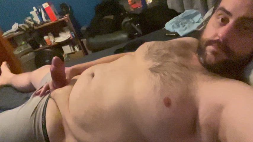 chubby male masturbation thick cock gif