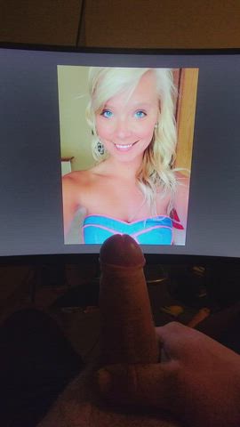 blonde cock jerk off masturbating petite white girl gif