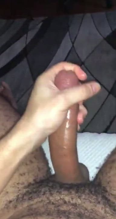 BBC Big Dick Masturbating Oiled gif