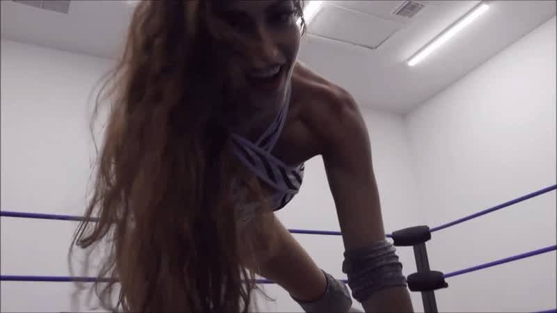 brunette mexican white girl wrestling gif