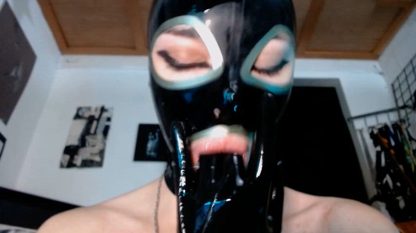 Latex and spit just go together