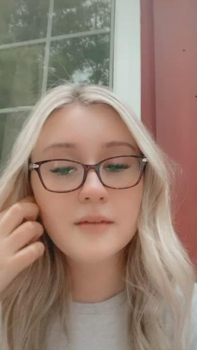 Blonde Glasses TikTok gif