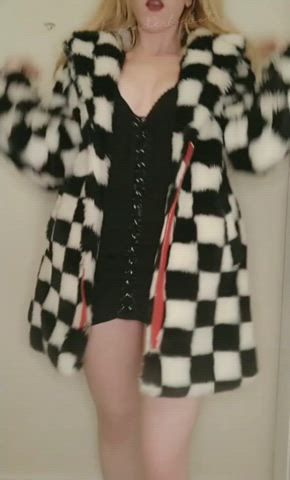 dancing pale sensual thighs tiktok tiny waist tits gif