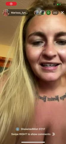 Big Tits Flashing Natural Tits Nipple Piercing Nipples gif