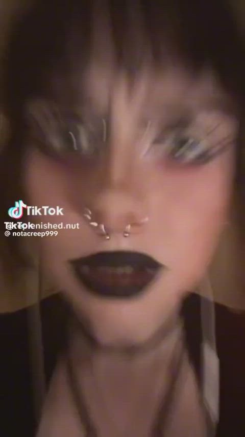 alt big tits caption gooning goth teen tiktok r/gooned gif