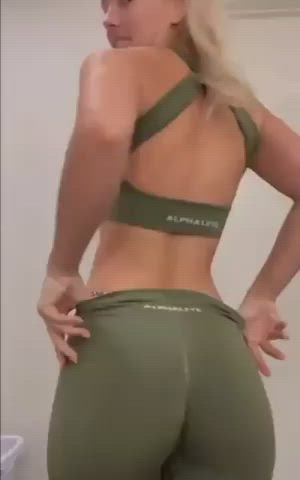 Ass Babe Blonde Strip gif