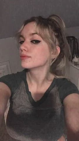 Blonde Huge Tits TikTok gif