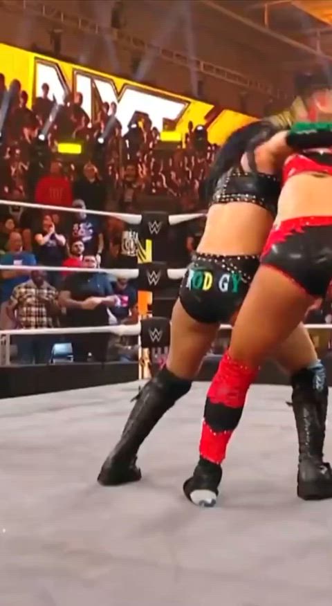 big ass brunette latina wrestling gif