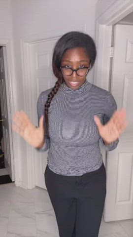 Big Tits Brunette Ebony gif