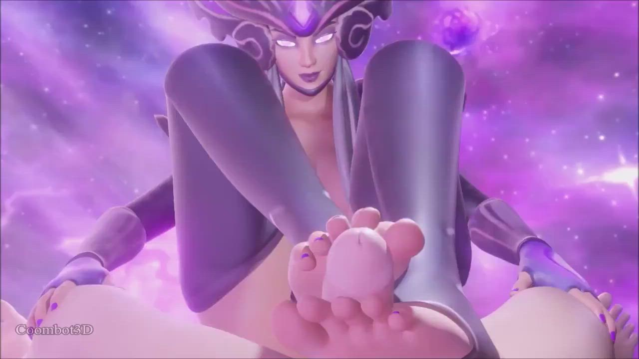 Syndra giving a footjob (Coombot) [League of Legends]