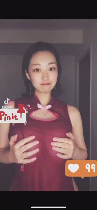 Asian Big Tits TikTok gif