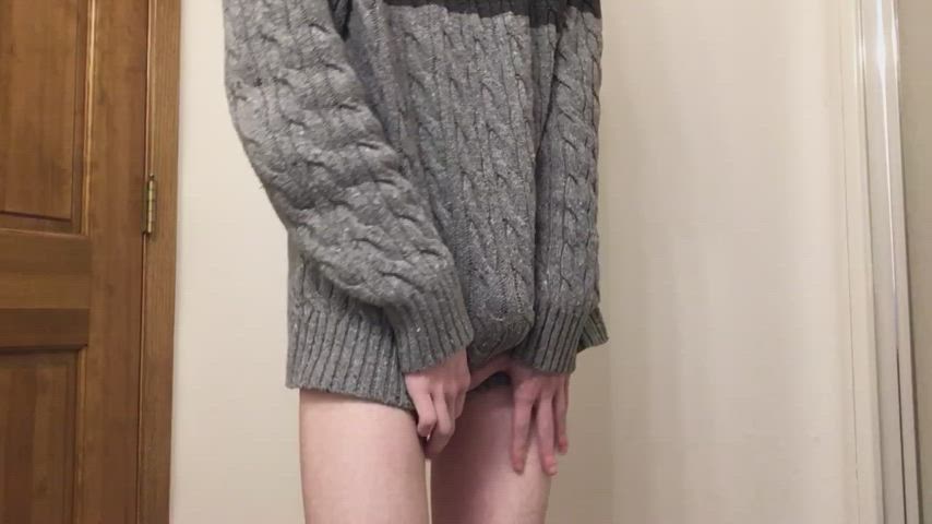 Hope you like what’s under my sweater :3