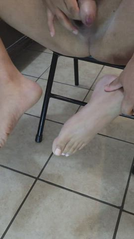 cum feet feet fetish gif
