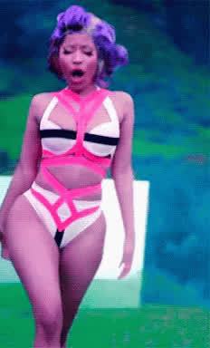 Big Ass Big Tits Bikini Celebrity Ebony Nicki Minaj gif