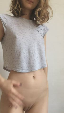 pale petite small tits gif