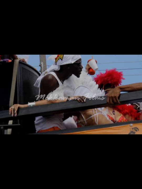 Rihanna twerking on some lucky guy in barbados