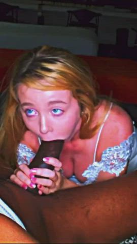 ass bbc blonde blowjob face fuck female pov gagging pov pornstar tits gif