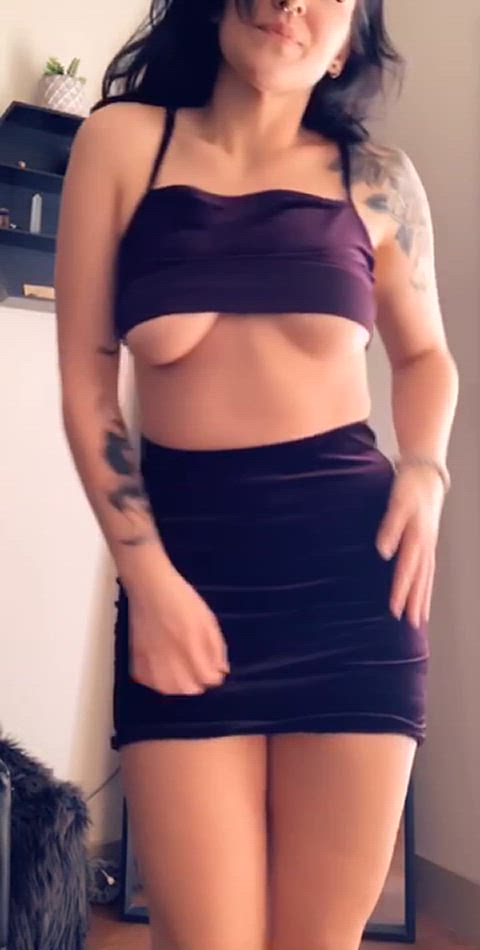 alt boobs dancing flashing goth natural tits petite tattooed tiktok tits goth-girls