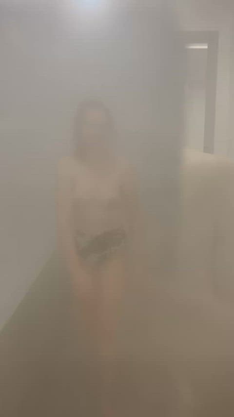 boobs milf natural tits petite sauna shower tits wet wet and messy just-boobs gif