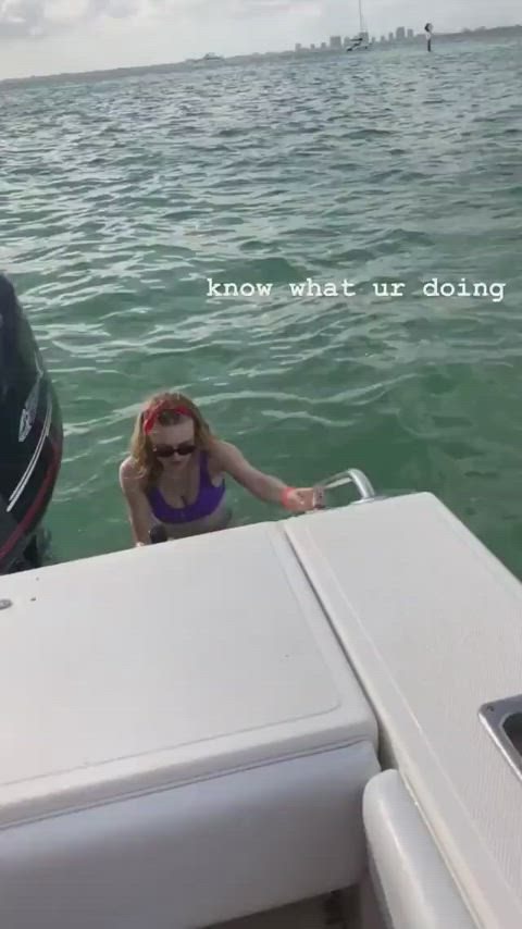 dakota fanning glasses swimsuit wet gif