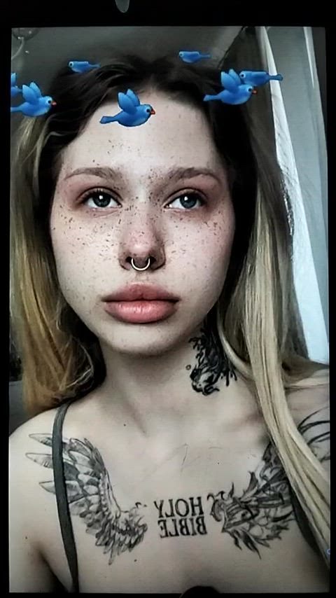 cum lips piercing tattoo alt-girls gif