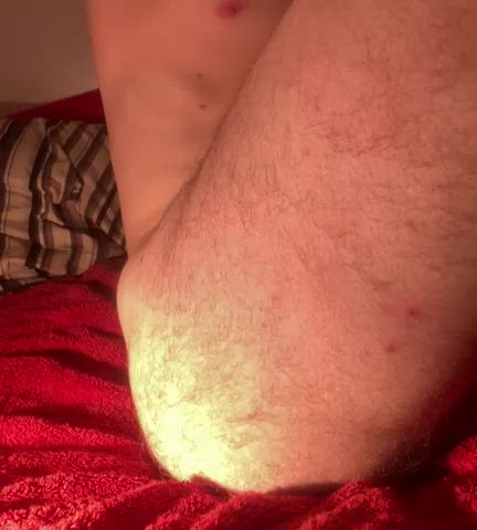 Anal Ass Spread Butt Plug Femboy Gape Grabbing Hairy Hands Free Legs Up gif