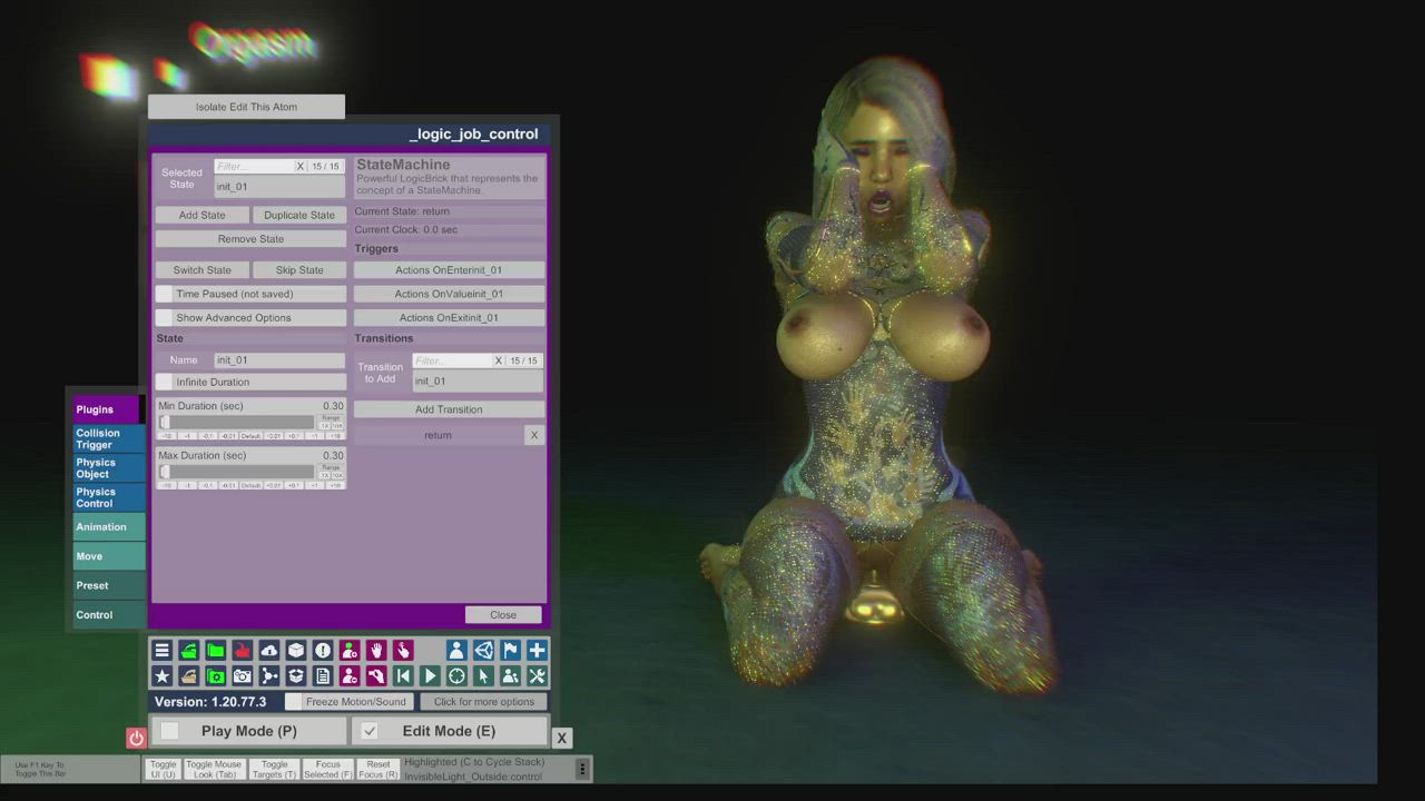 3D Female Huge Dildo gif