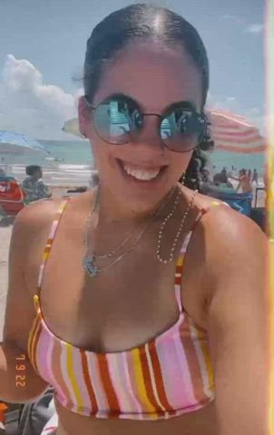 Beach Curly Hair Latina Ponytail gif