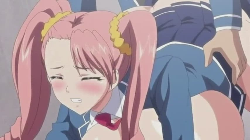anime busty doggystyle hentai huge tits moaning pigtails gif