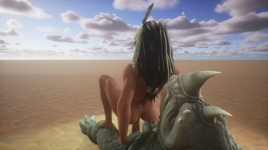 3D Animation Breeding Cowgirl Ebony Hentai Monster Cock Reverse Cowgirl Rule34 gif