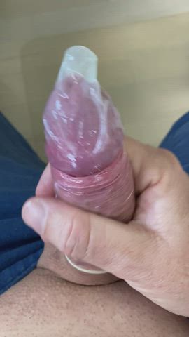 Condom Cum Cumshot gif