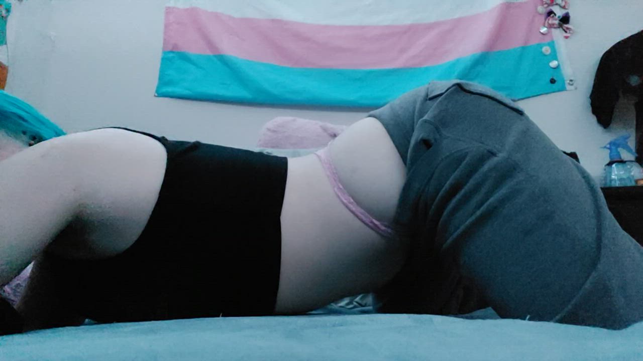 clothed ftm solo trans gif