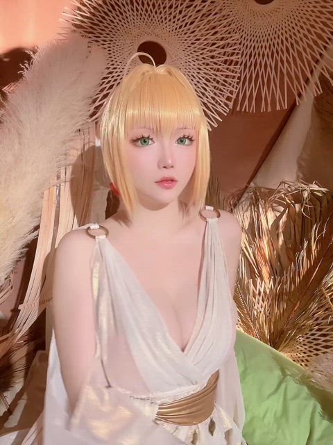 asian beautiful cosplay gif