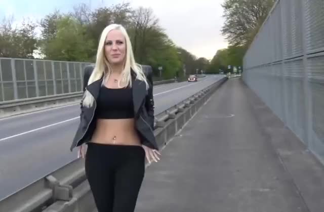 Delicious Blonde Pissing in Public