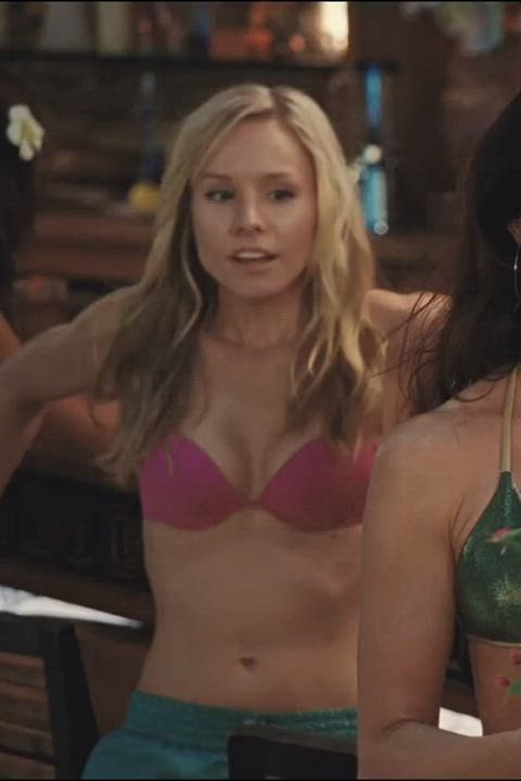 bikini cleavage kristen bell gif