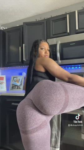 big ass booty ebony heels solo thick twerking gif