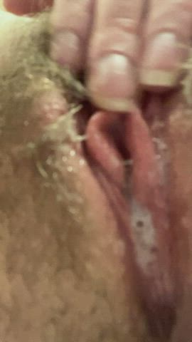 Close Up Creampie Masturbating gif