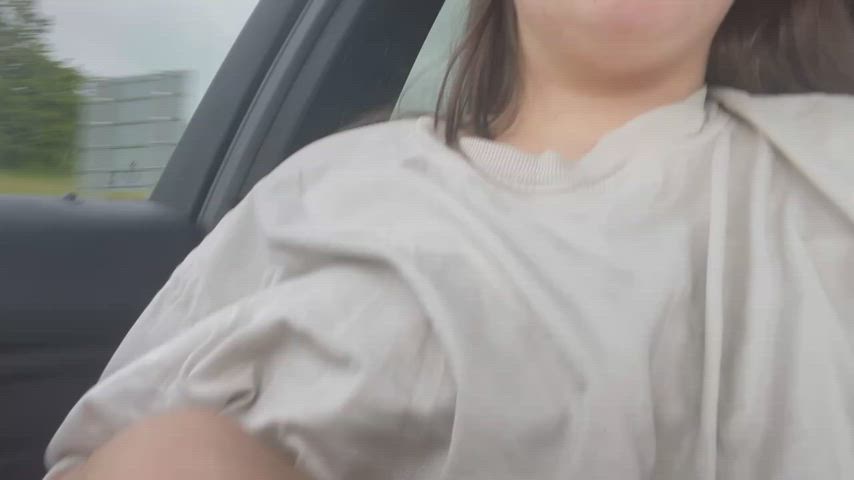 Big Tits Car Sex Flashing Public gif