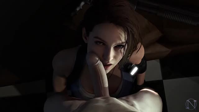 Jill Valentine having fun with a dick