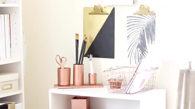 DIY Desk Office Decor | Anthropologie + Kate Spade Inspired