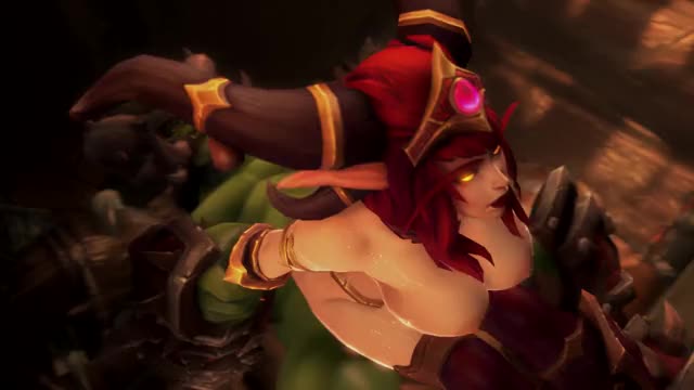 Alexstrasza gets fucked by an orc