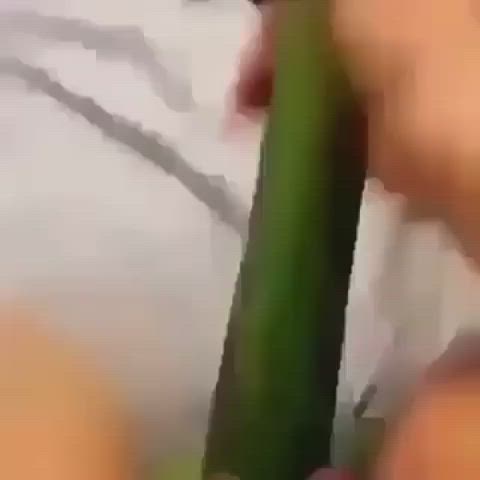 cucumber masturbating piss gif