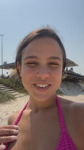 beach brazilian brunette gif