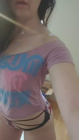 Booty Brunette Natural Tits Panties Pawg Small Nipples White Girl gif