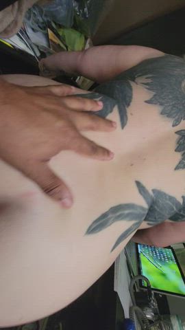 Amateur Anal Anal Creampie Ass Hotwife Housewife Tattoo Wife Wifey gif