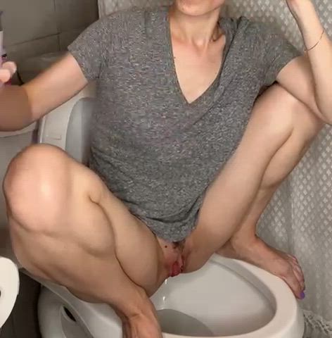 bathroom golden shower pee peeing piss pissing solo toilet gif