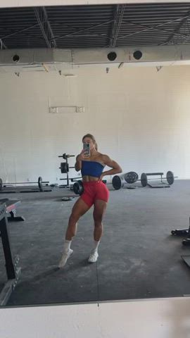 gym slapping thighs gif