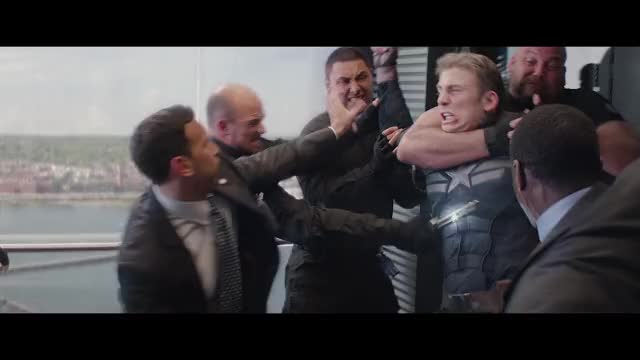 Elevator Fight Scene | Captain America The Winter Soldier (2014) Movie Clip